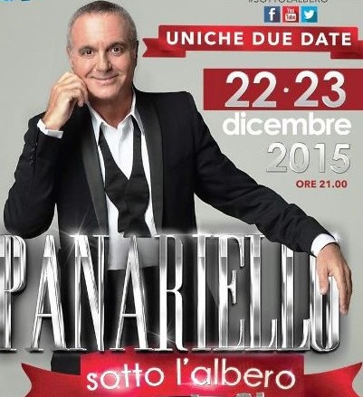 “PANARIELLO SOTTO L’ALBERO – LO SHOW TV” IL 22 E 23 DICEMBRE IN PRIMA SERATA SU RAI 1