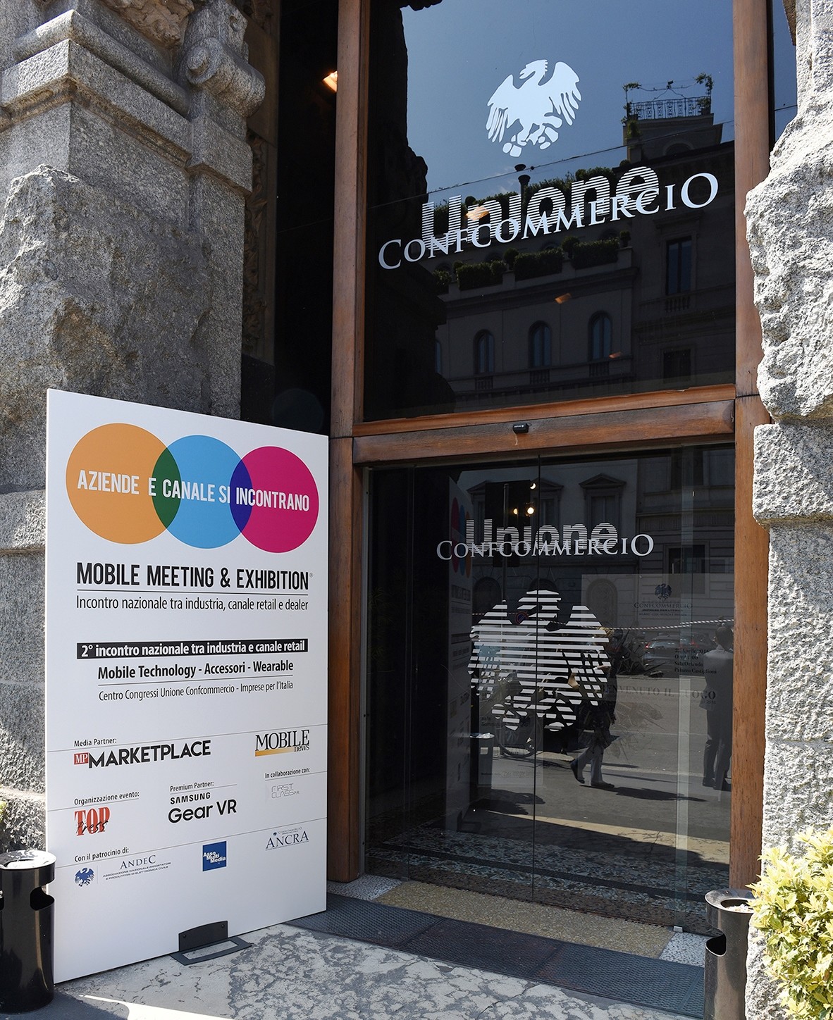 all'evento Mobile Meeting&Exhibition che si è svolto ieri presso il Centro Congressi di Confcommercio a Milano