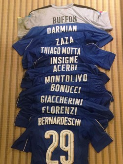 EUROPEI 2016: ASTA BENEFICA CON LE MAGLIE DEGLI AZZURRI AUTOGRAFATE
