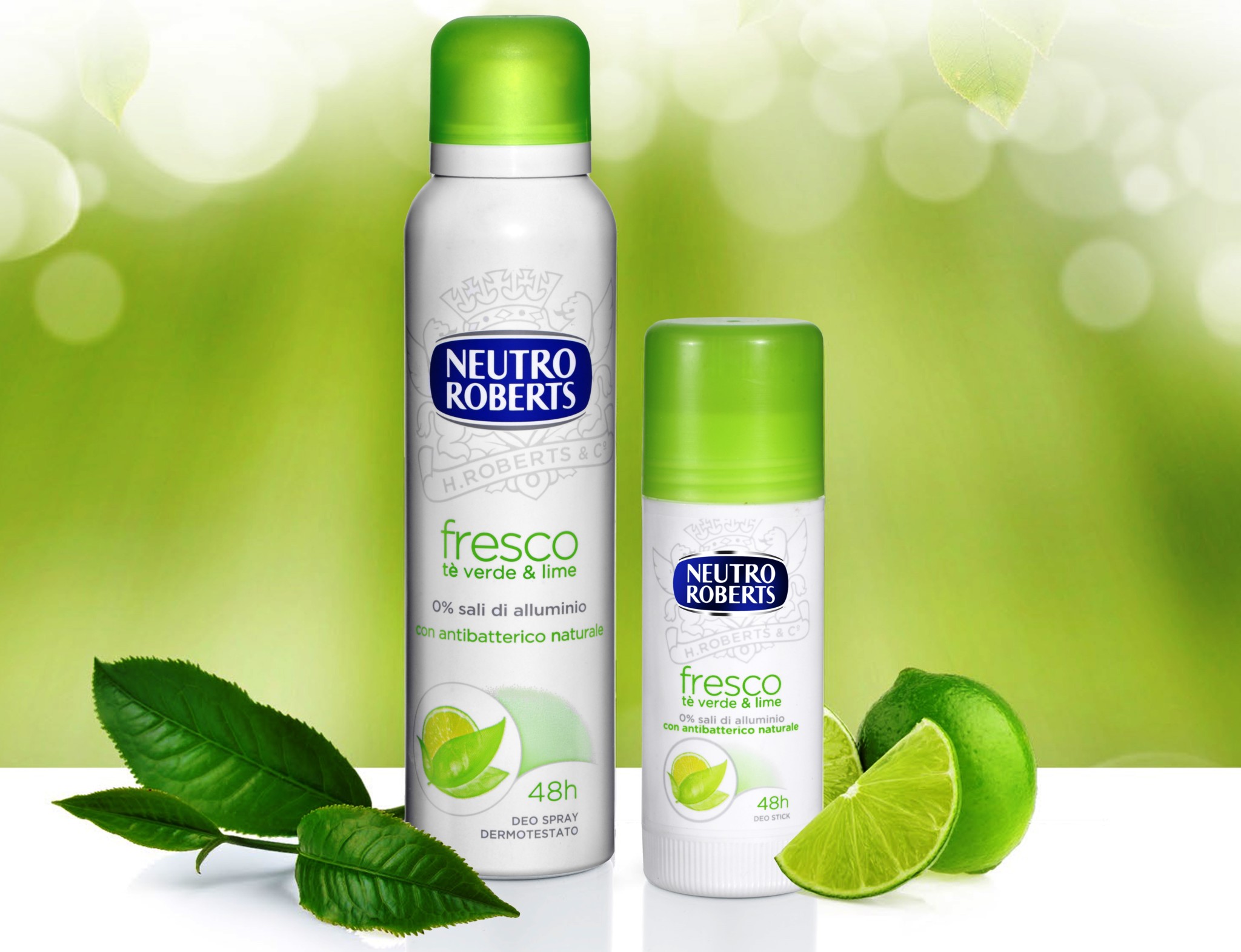 Neutro Roberts: nuova linea Deodorante Fresco al Té Verde & Lime