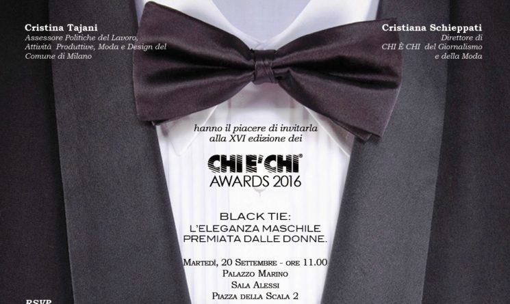 Chi è Chi Awards 2016: Black Tie Edition. Premiate la moda uomo e l’eleganza maschile