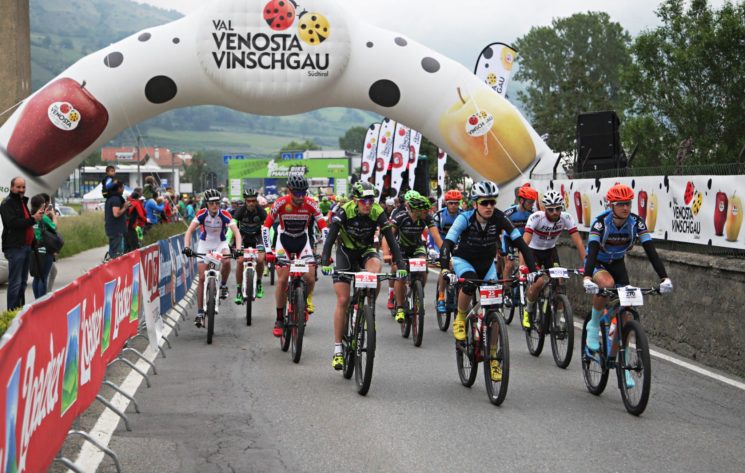 Il 3 giugno 3ª edizione di Ortler Bike Marathon. Sponsor: Mela Val Venosta