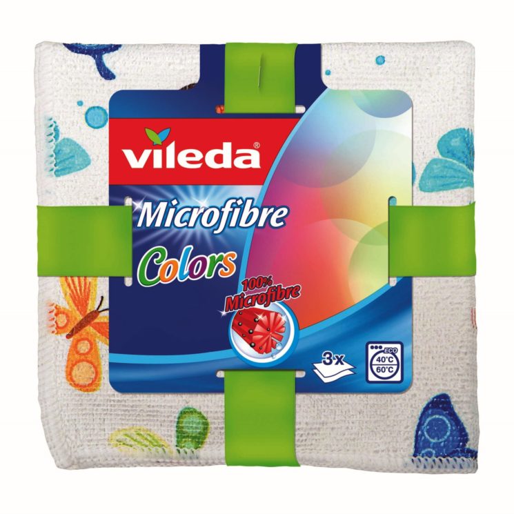 Nuovo panno Vileda Multiuso Microfibre Colors 3 pezzi, prodotto premium e di design