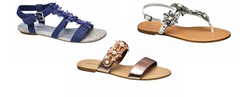 Il look romantico dei sandali floreali Deichmann
