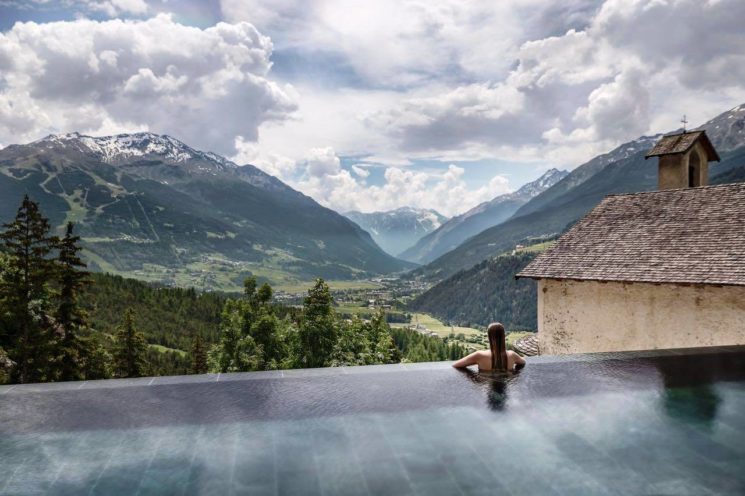 Riapre la storica vasca panoramica dei QC Terme Bagni Vecchi di Bormio