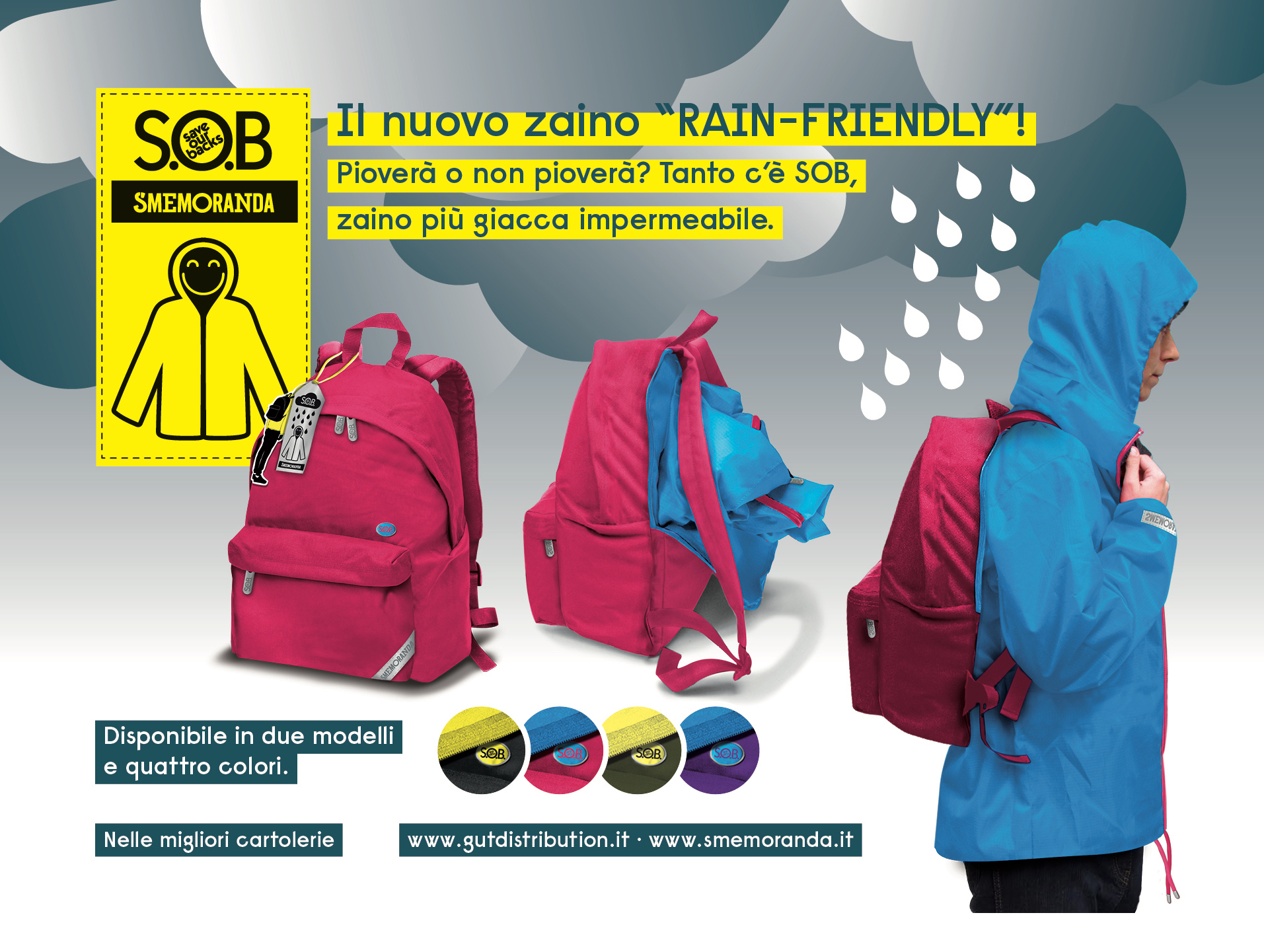 Smemoranda: S.O.B. Save Our Back, il primo zaino rain-friendly - BUONGIORNO  online