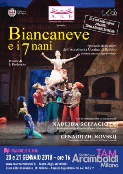 Accademia Ucraina di Balletto: BIANCANEVE E I 7 NANI al Teatro degli Arcimboldi di Milano, 20 e 21 gennaio 2018, ore 16.00