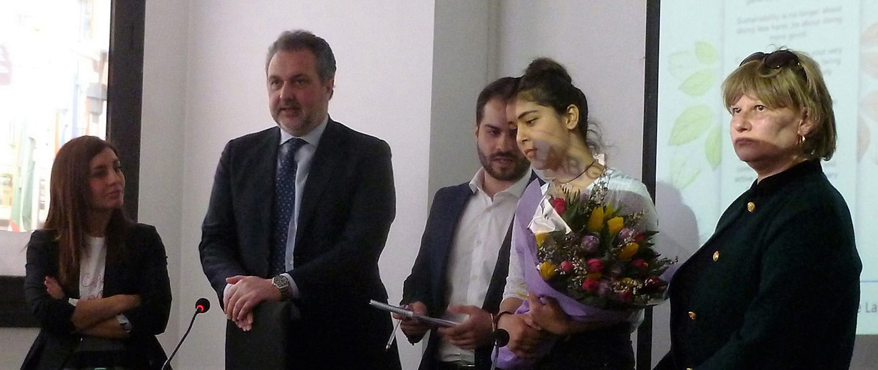 Da sinistra: Elena Scordamaglia, Massimiliano Pierini, Kirti Lakhera, Olivia Carone