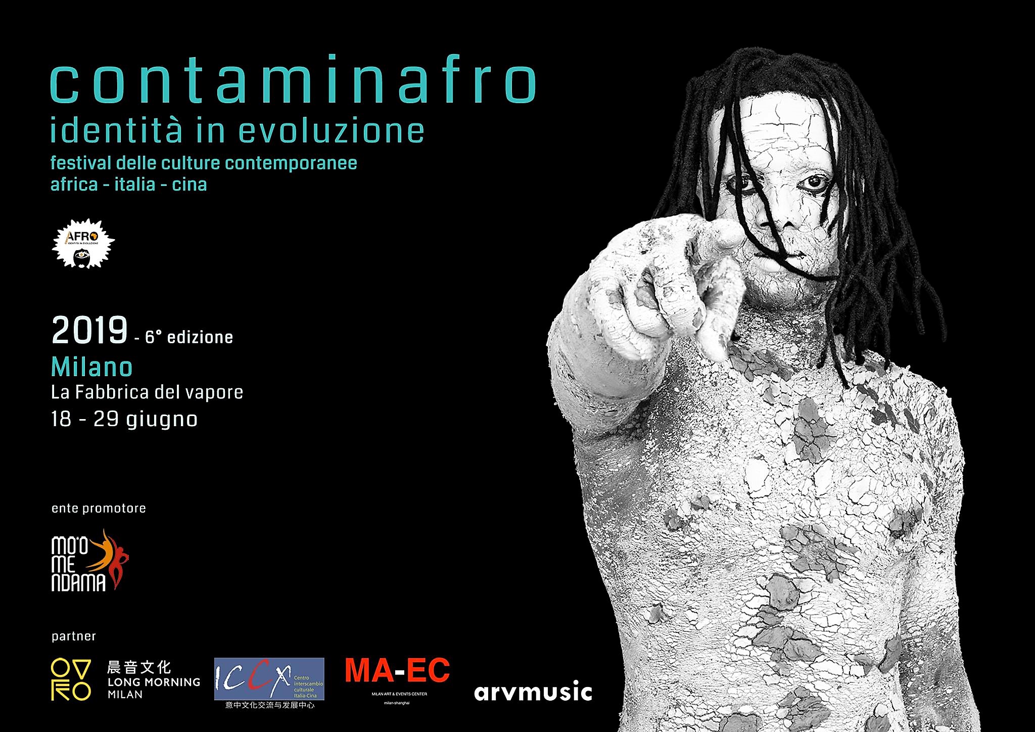 “Contaminafro, identità in evoluzione” a Milano dal 18 al 29 giugno 2019