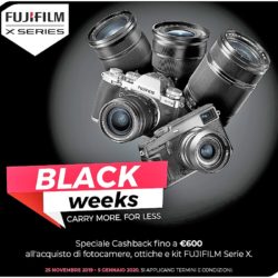 Fujifilm promozione black weeks cashback
