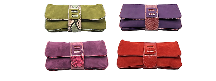 RB Romana Busani: eleganti pochette a busta colorate