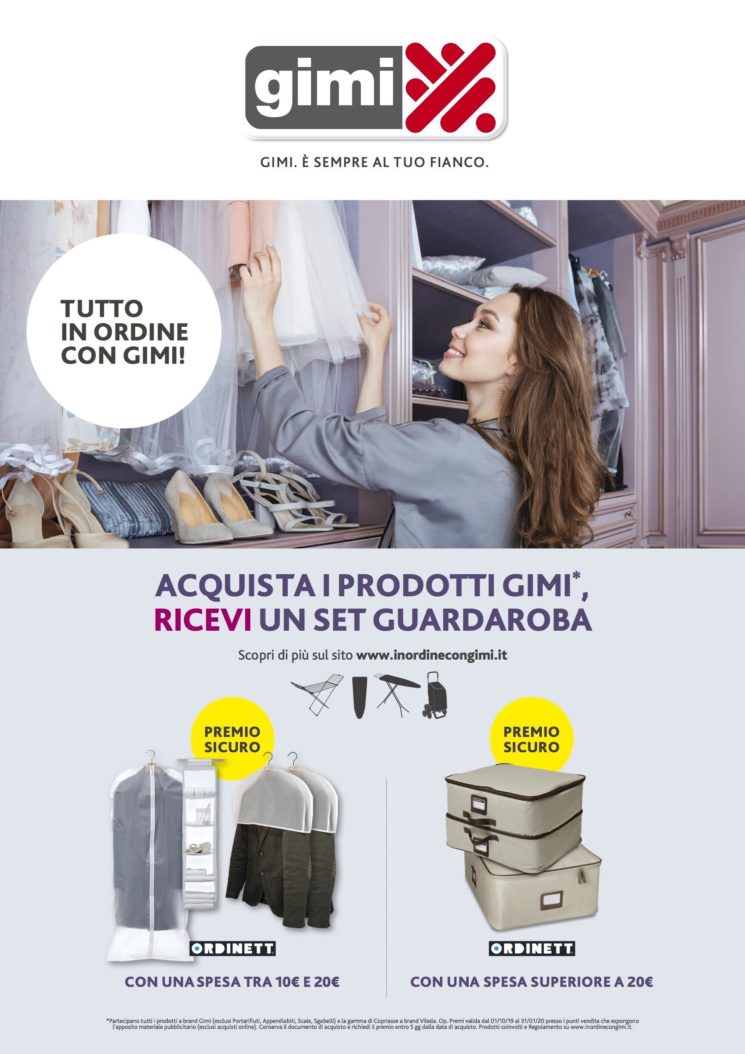 Gimi: nuova promozione “Tutto in ordine con Gimi”