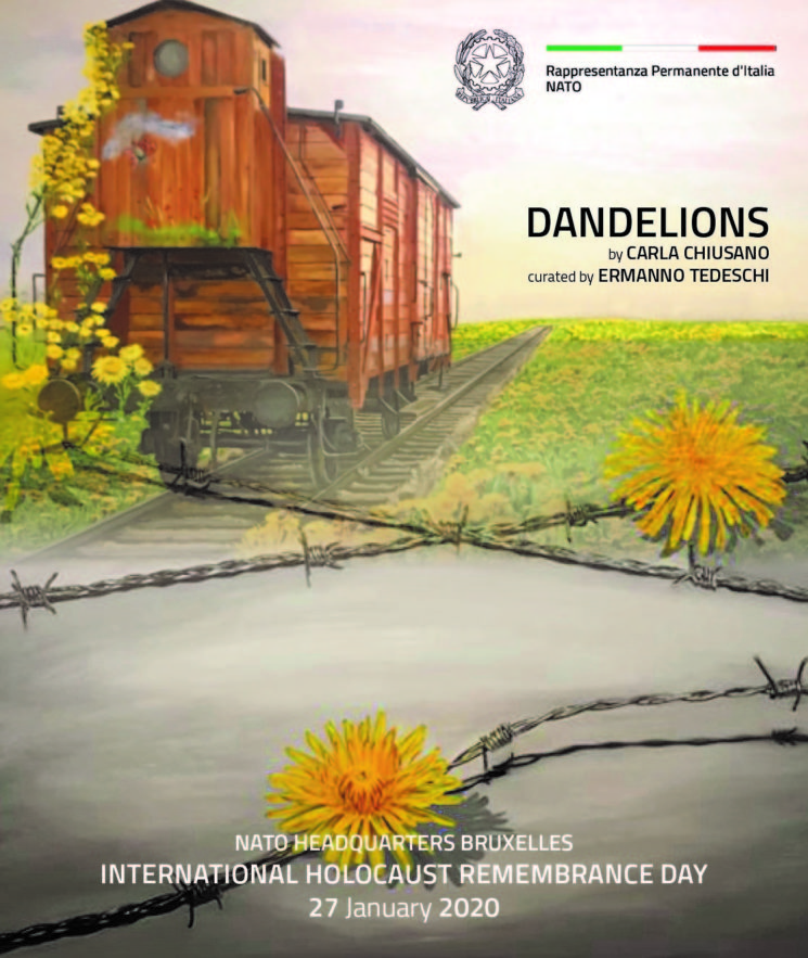 Dandelions, installazione di Carla Chiusano presso NATO Bruxelles