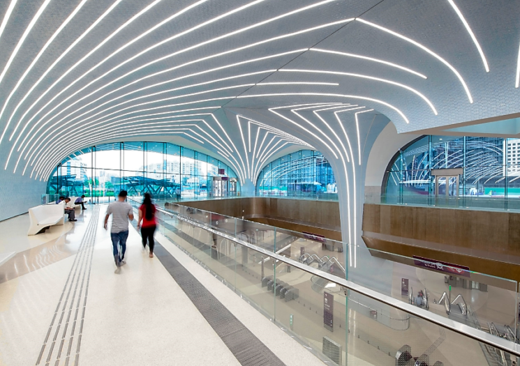 iGuzzini illumina 29 stazioni della metropolitana di Doha
