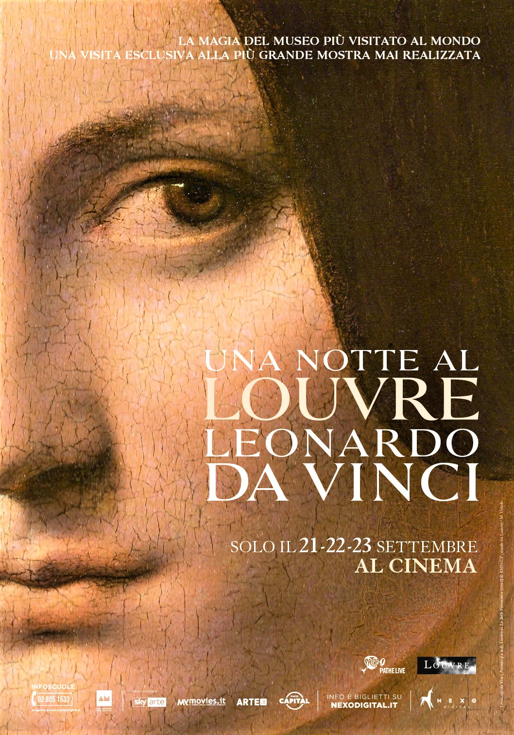 “Una Notte al Louvre: Leonardo da Vinci” al cinema solo il 21, 22, 23 settembre 2020