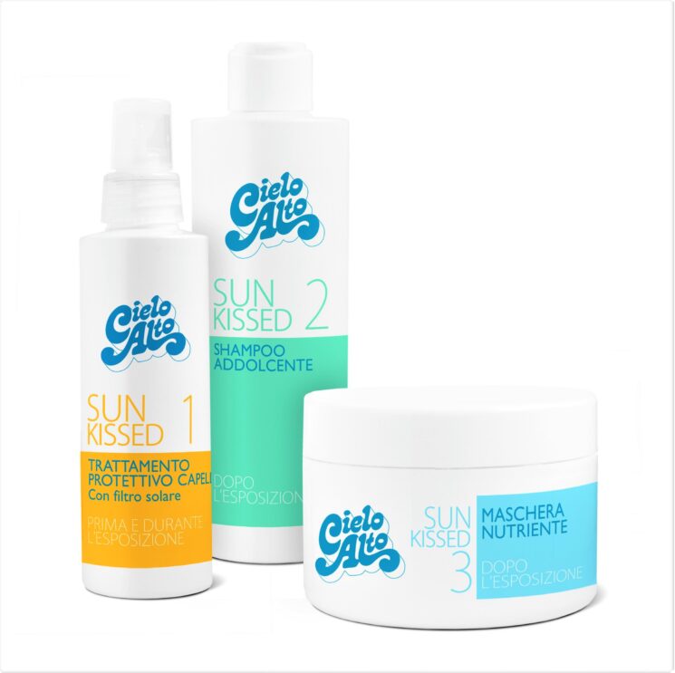 Capelli protetti e splendenti sotto il sole con Sun Kissed Cielo Alto