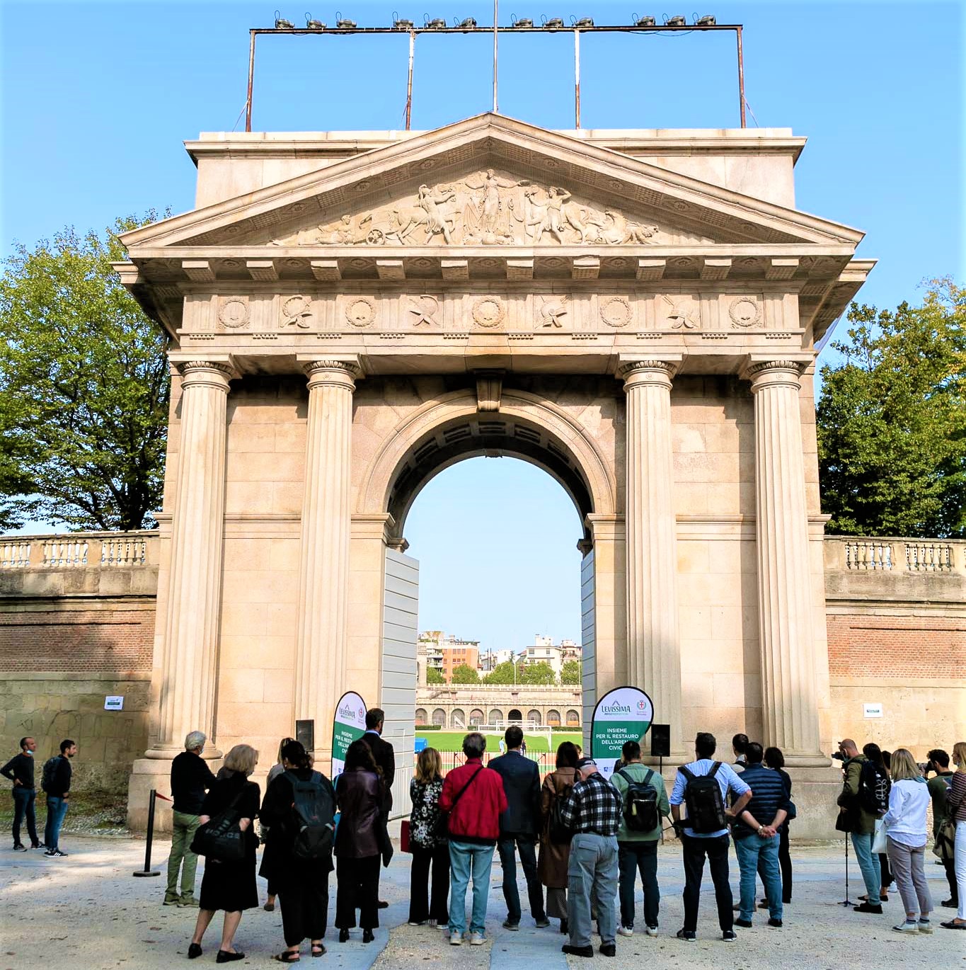 Ristrutturata con il sostegno di Levissima la Porta Trionfale dell’Arena Civica di Milano. Inaugurata oggi