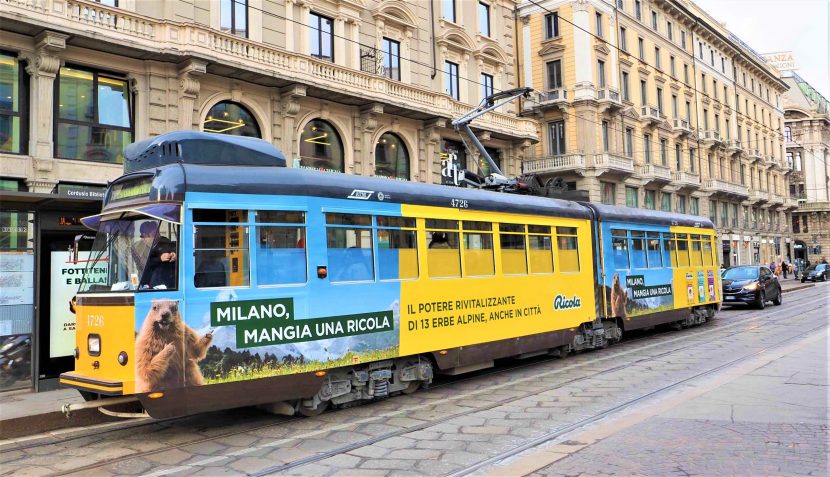 Ricola on air con “Mangia una Ricola” e per le vie di Milano 4 tram personalizzati Ricola
