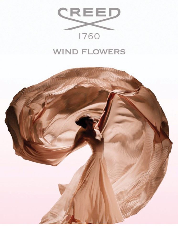 Calé: lancio italiano della nuova fragranza femminile Wind Flowers di Creed