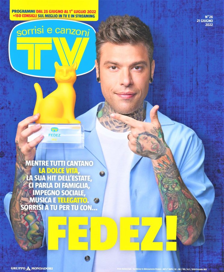 Fedez premiato con il nuovo Telegatto di Tv Sorrisi e Canzoni