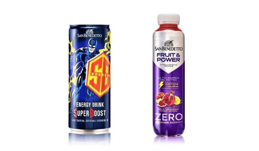 San Benedetto entra nel segmento degli energy drink con San Benedetto SB Energy Super Boost e San Benedetto Fruit & Power