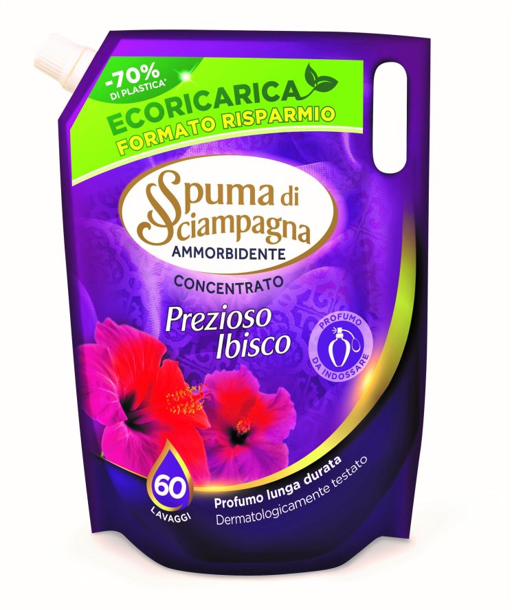 Ecoricarica Ammorbidente concentrato Spuma di Sciampagna amico dell’ambiente