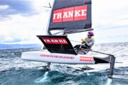 FRANKE: si conclude il “viaggio tra acqua e aria” di Checco Bruni al mondiale Moth 2022