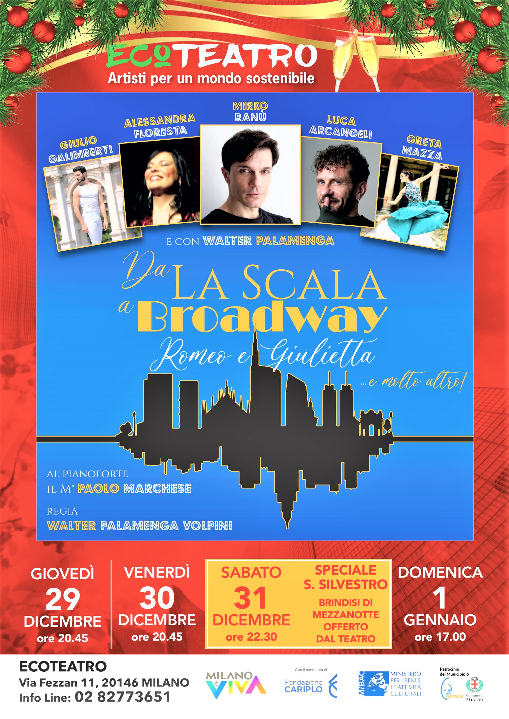 “DA LA SCALA A BROADWAY: Romeo e Giulietta” all'EcoTeatro di Milano