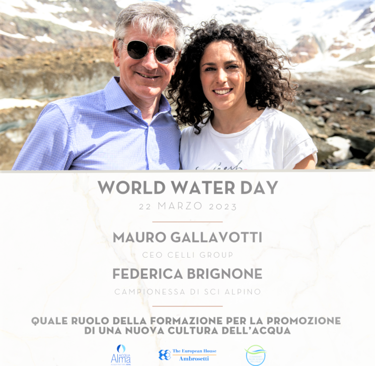Gruppo Celli e Federica Brignone con la Community Valore Acqua per l’Italia per la Giornata Mondiale dell’Acqua