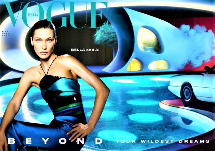 Vogue Italia: Bella Hadid protagonista del primo numero dedicato all’Intelligenza Artificiale