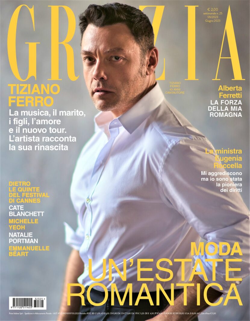 Su “Grazia” l’intervista e il servizio fotografico esclusivi con Tiziano Ferro